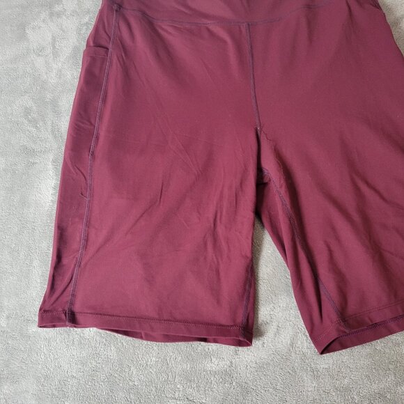 Baleaf Womens Shorts 2XL Plus Leggings Burgundy Activewear Comfy Pockets BUR6E - Picture 4 of 10